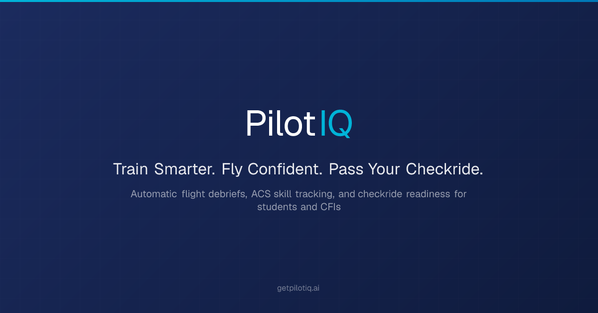 Pilot IQ: Your Personal Flight Training Assistant